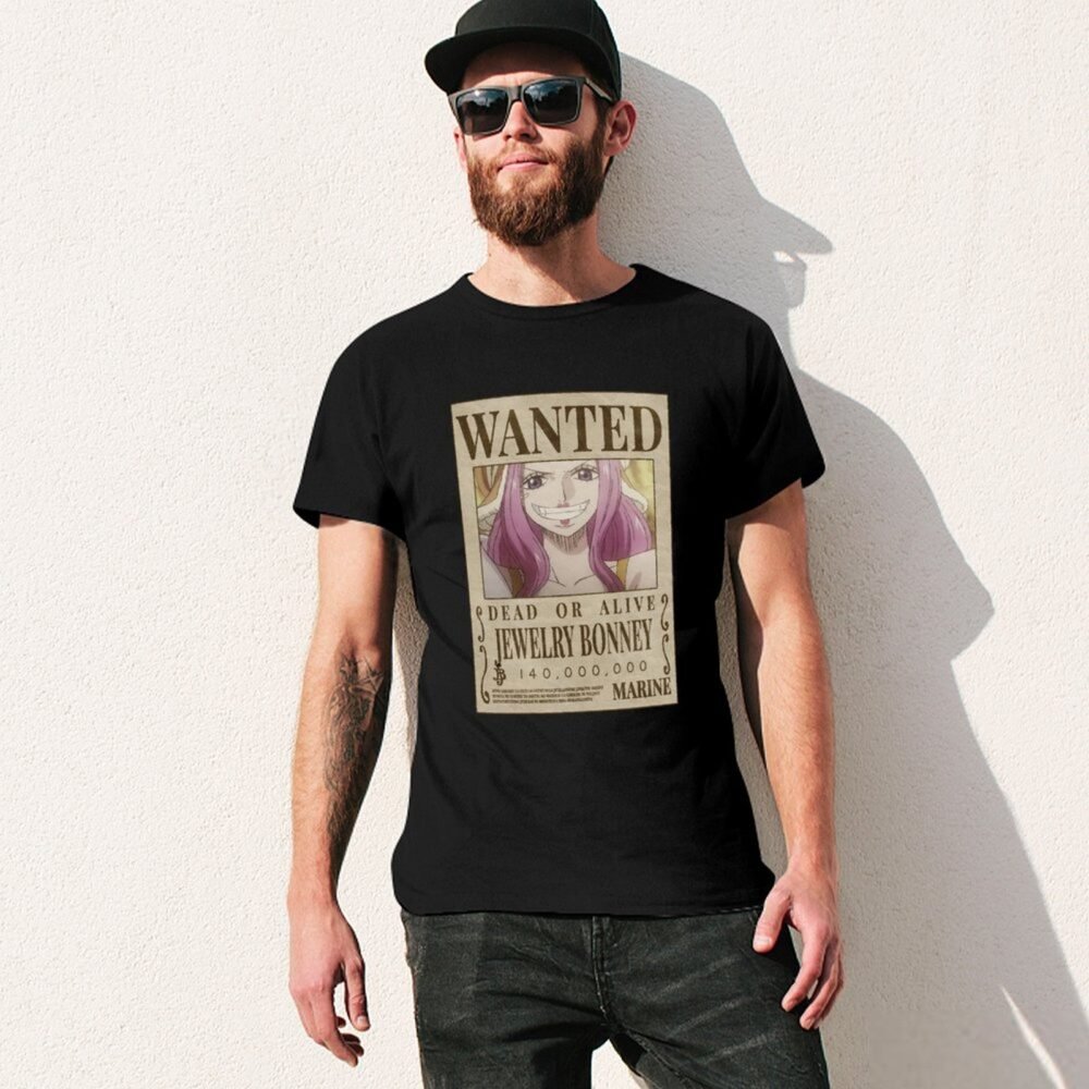 JEWELRY BONNEY Wanted Black Oversized Tshirt One Piece Merch