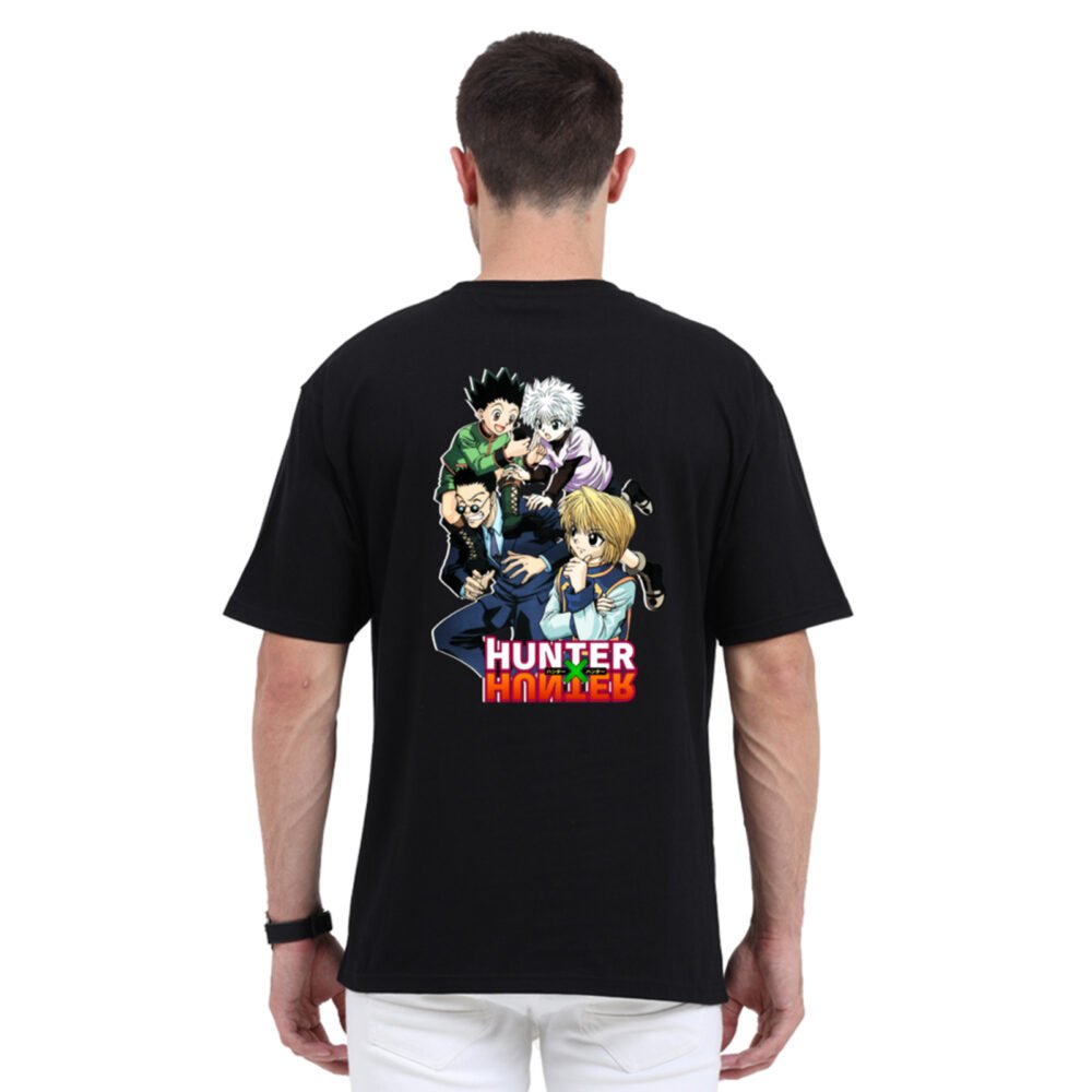 Hunter X Hunter Black Oversized Printed T-shirt