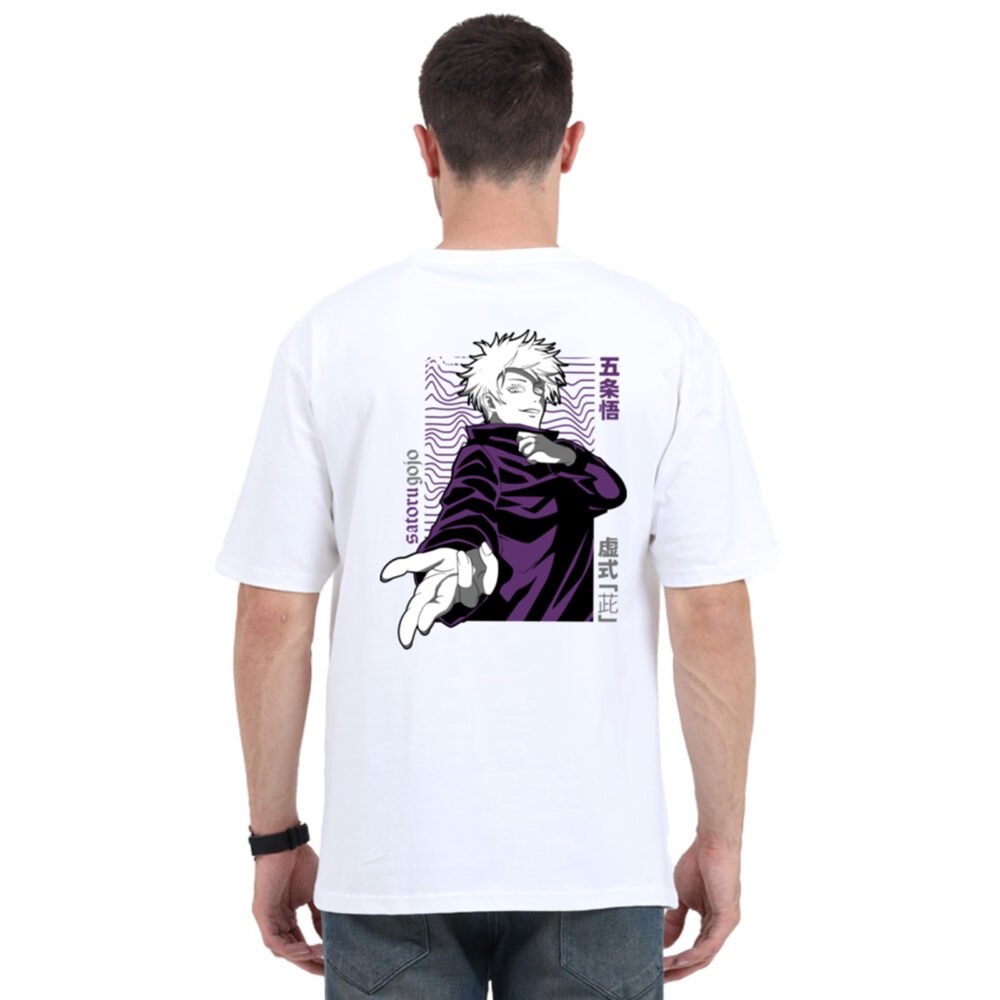 Sataru Gojo Jujitsu Kaisen Oversized Printed T-shirt | YoungPhase