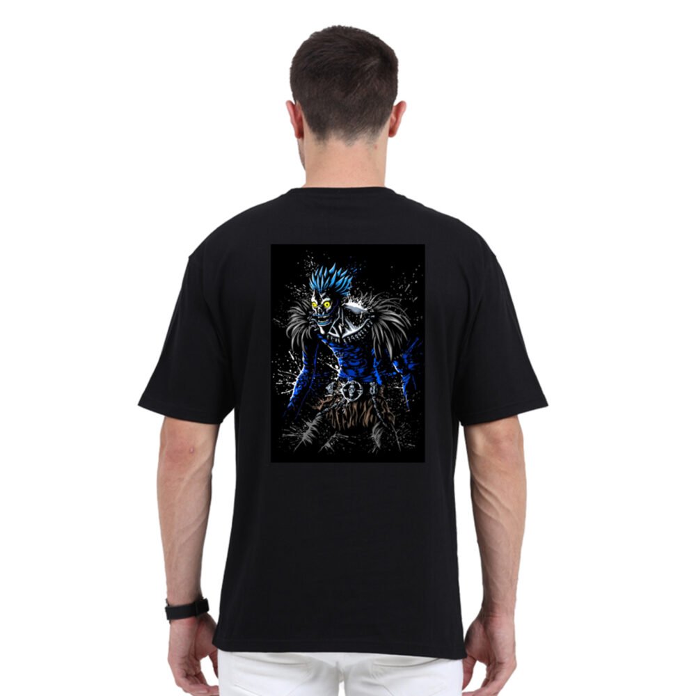 Death Note Black Oversized Back Printed T-shirt
