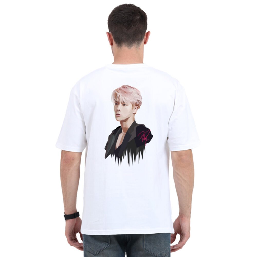 BTS White Oversized Printed T-shirt | YoungPhase
