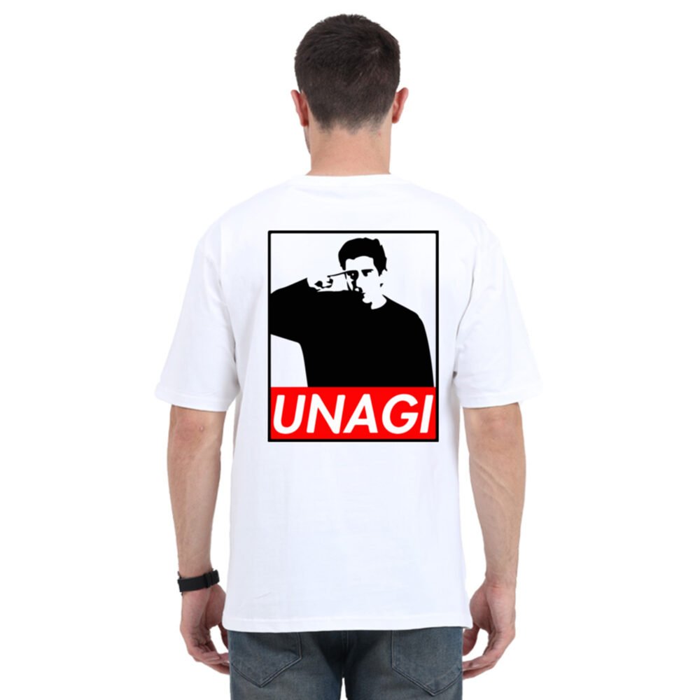 Unagi Black Oversized Printed T-shirt | YoungPhase | FRIENDS