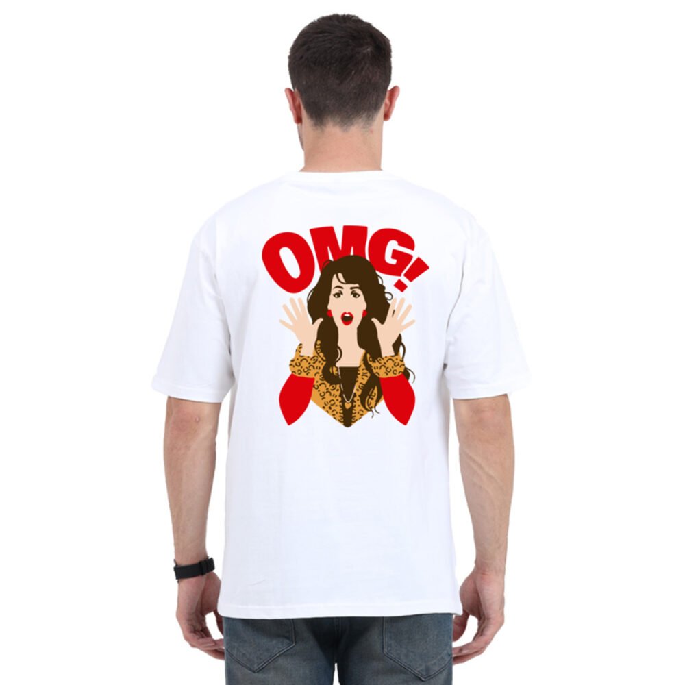 OMG White Oversized Printed T-shirt | YoungPhase | FRIENDS