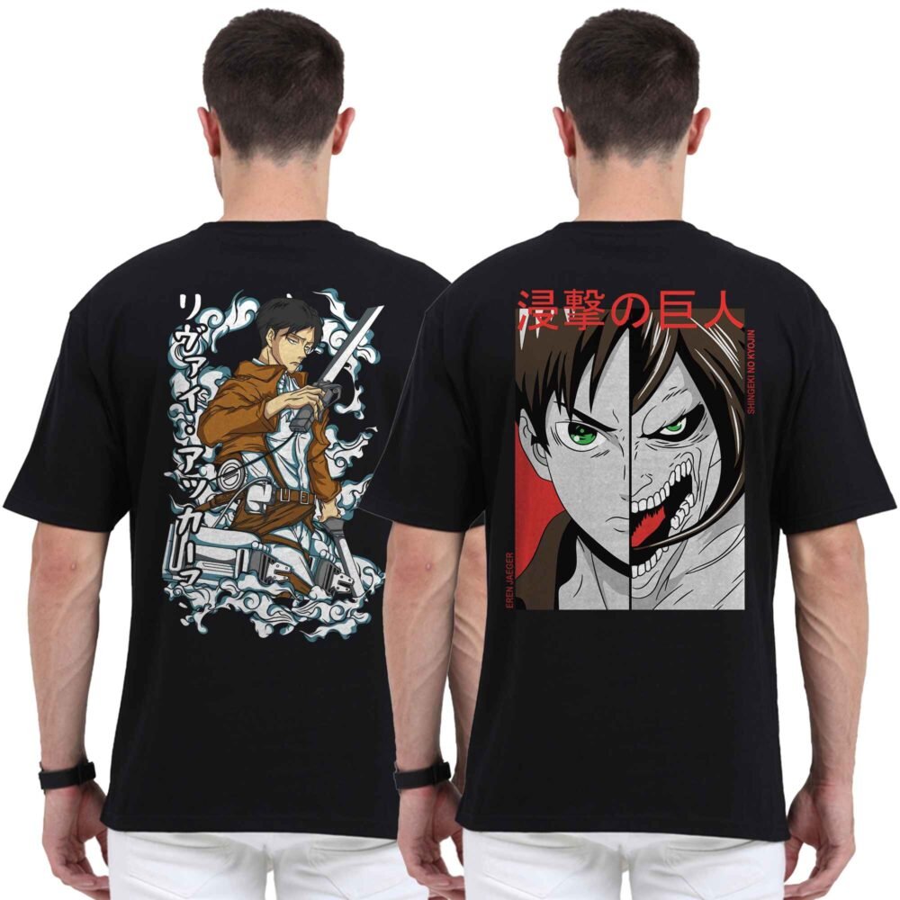 Pack of 2 Oversized Both Side Printed T-shirt | YoungPhase