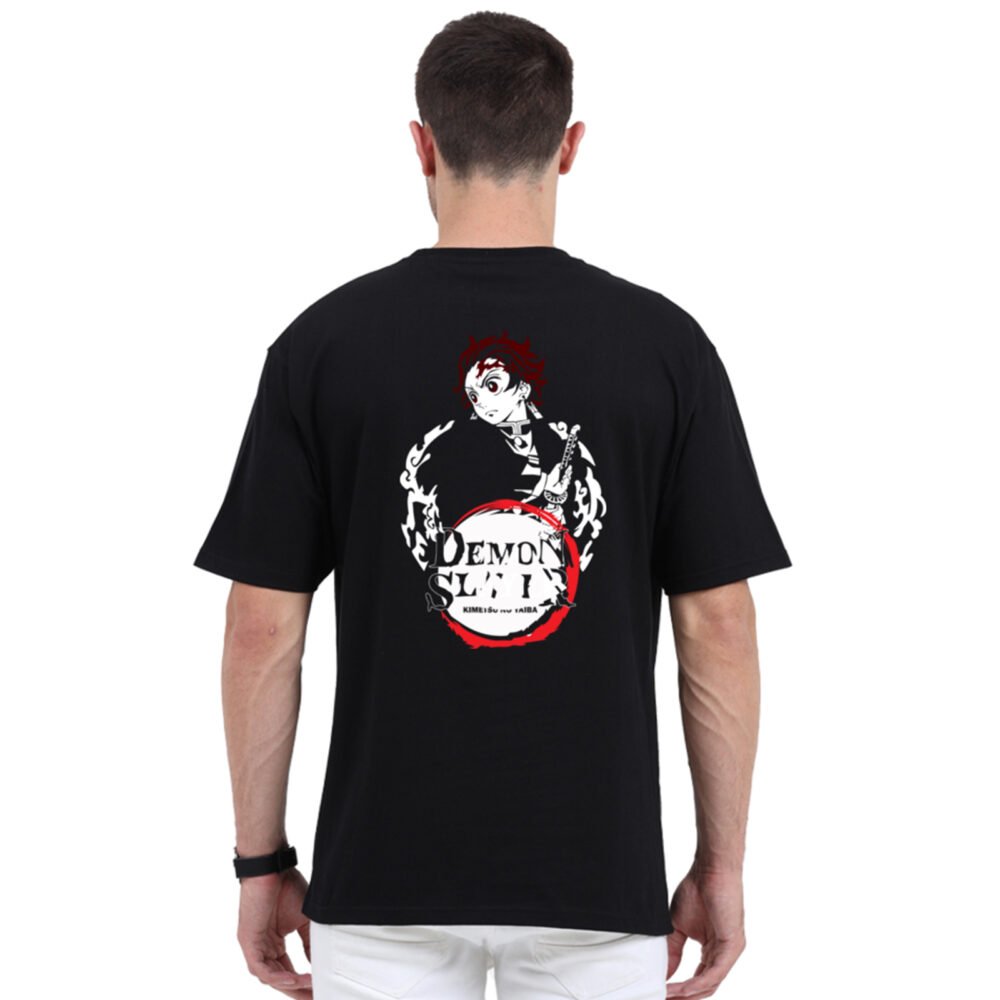 Anime Demon Slayer Black Oversized T-shirt