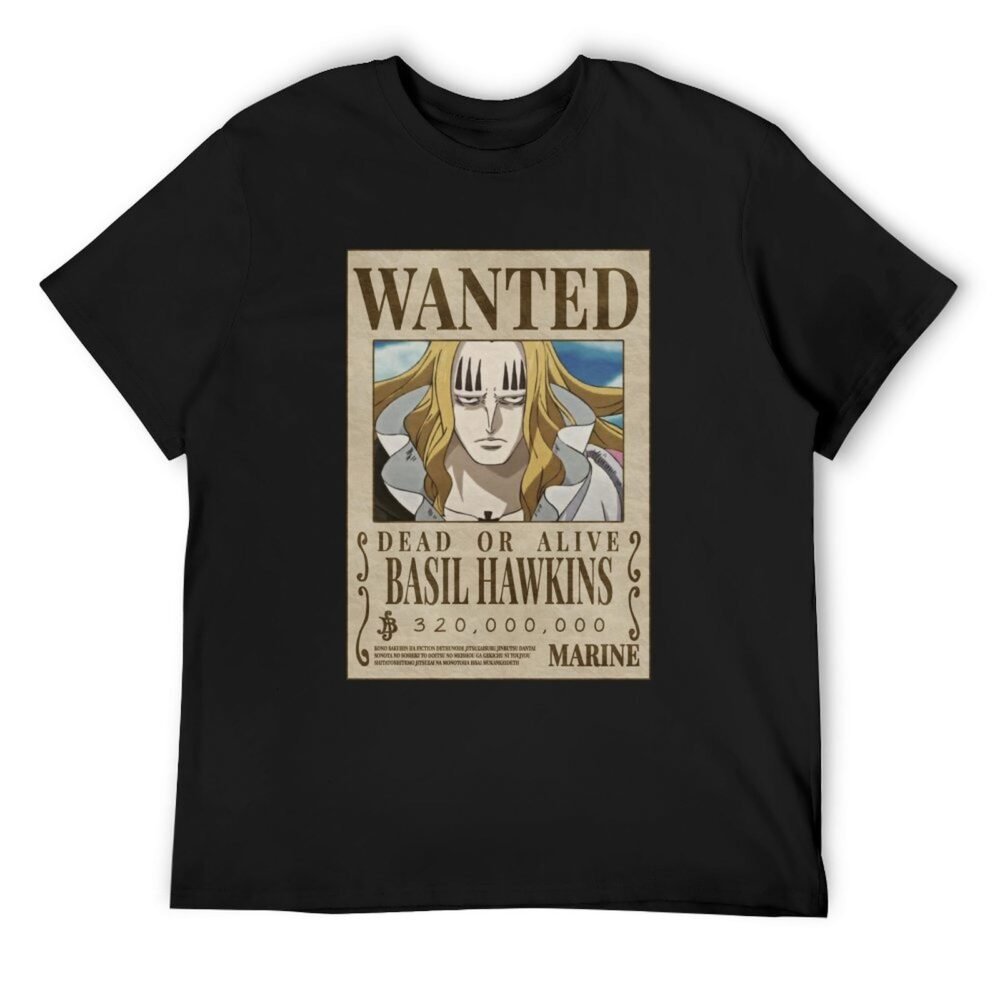 BASIL HAWKINS Wanted White Oversized Tshirt One Piece Merch