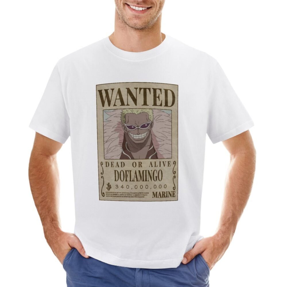 DOFLAMINGO Wanted White Oversized Tshirt One Piece Merch