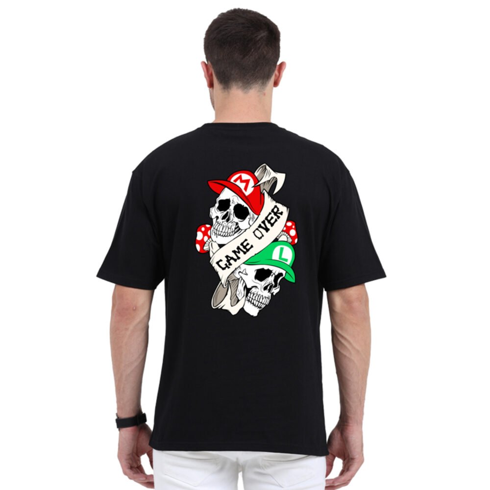 Game Over Oversized Printed T-shirt | YoungPhase | Super Mario
