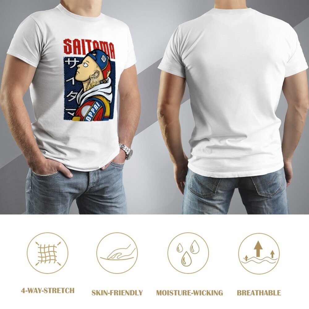 White Oversized Tshirt for Man - Saitama