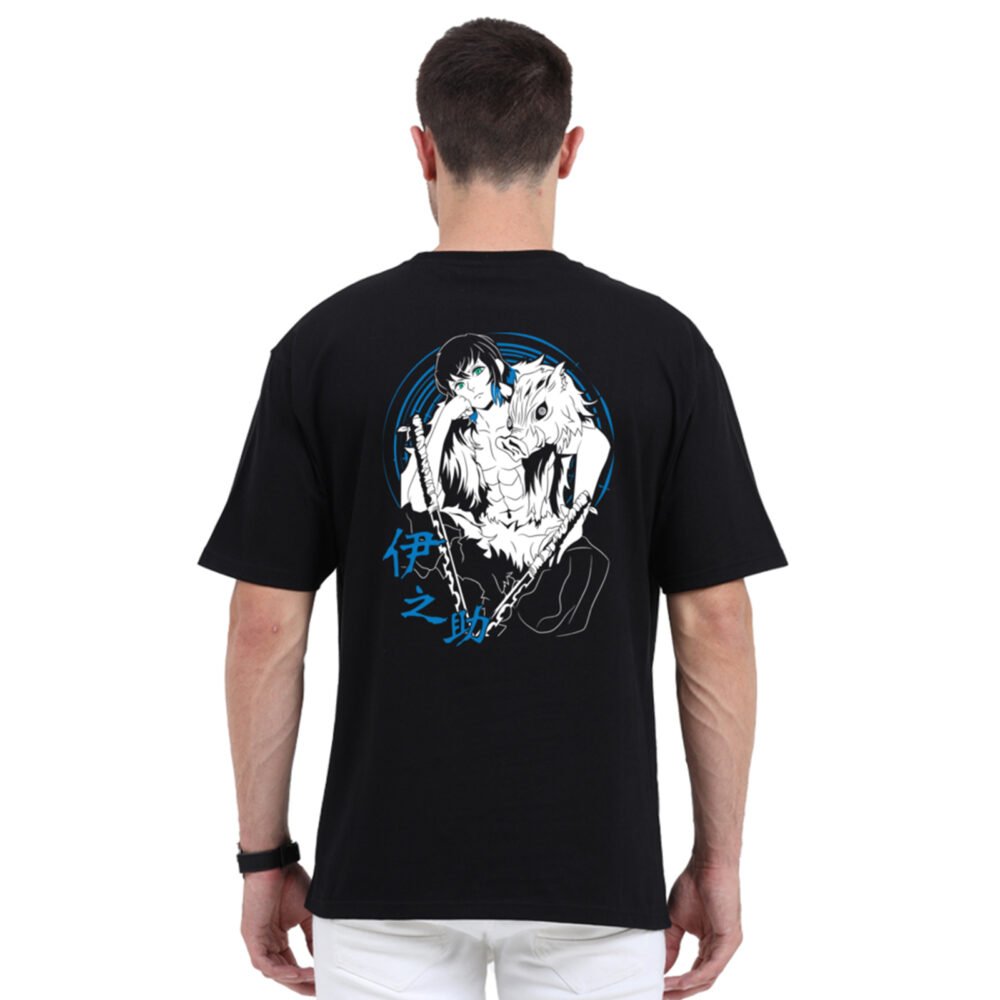Demon Slayer Anime Black Oversized T-shirt | YoungPhase