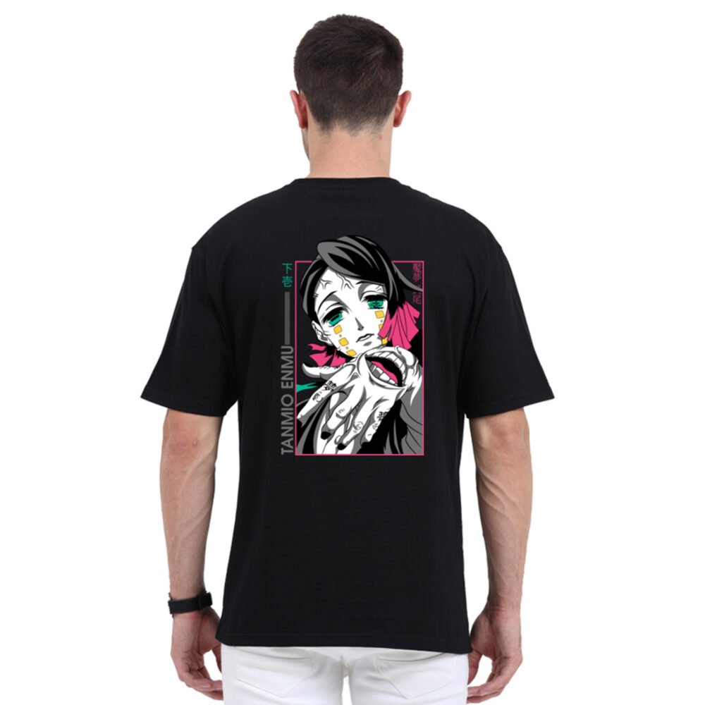 Demon Slayer Kimetsu no Yaiba Black Oversized T-shirt | YoungPhase