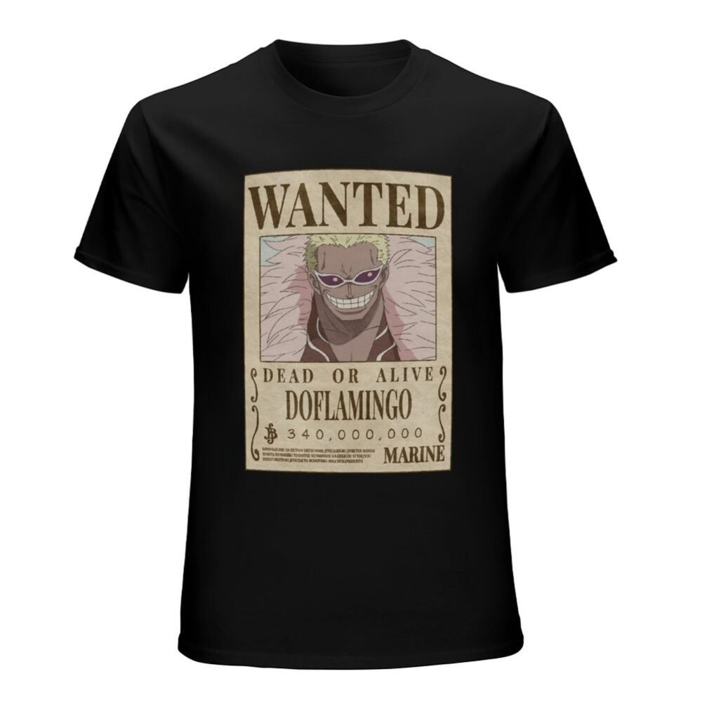 DOFLAMINGO Wanted Black Oversized Tshirt One Piece Merch