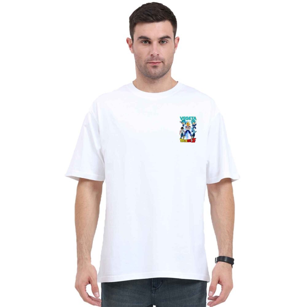 Pack of 2 Black and White Oversized Printed T-shirt