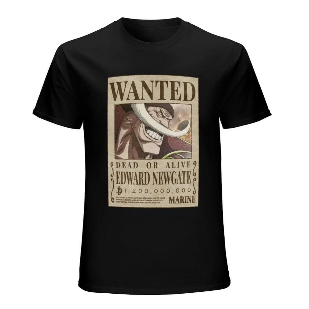 EDWARD NEWGATE Wanted Black Oversized Tshirt One Piece Merch
