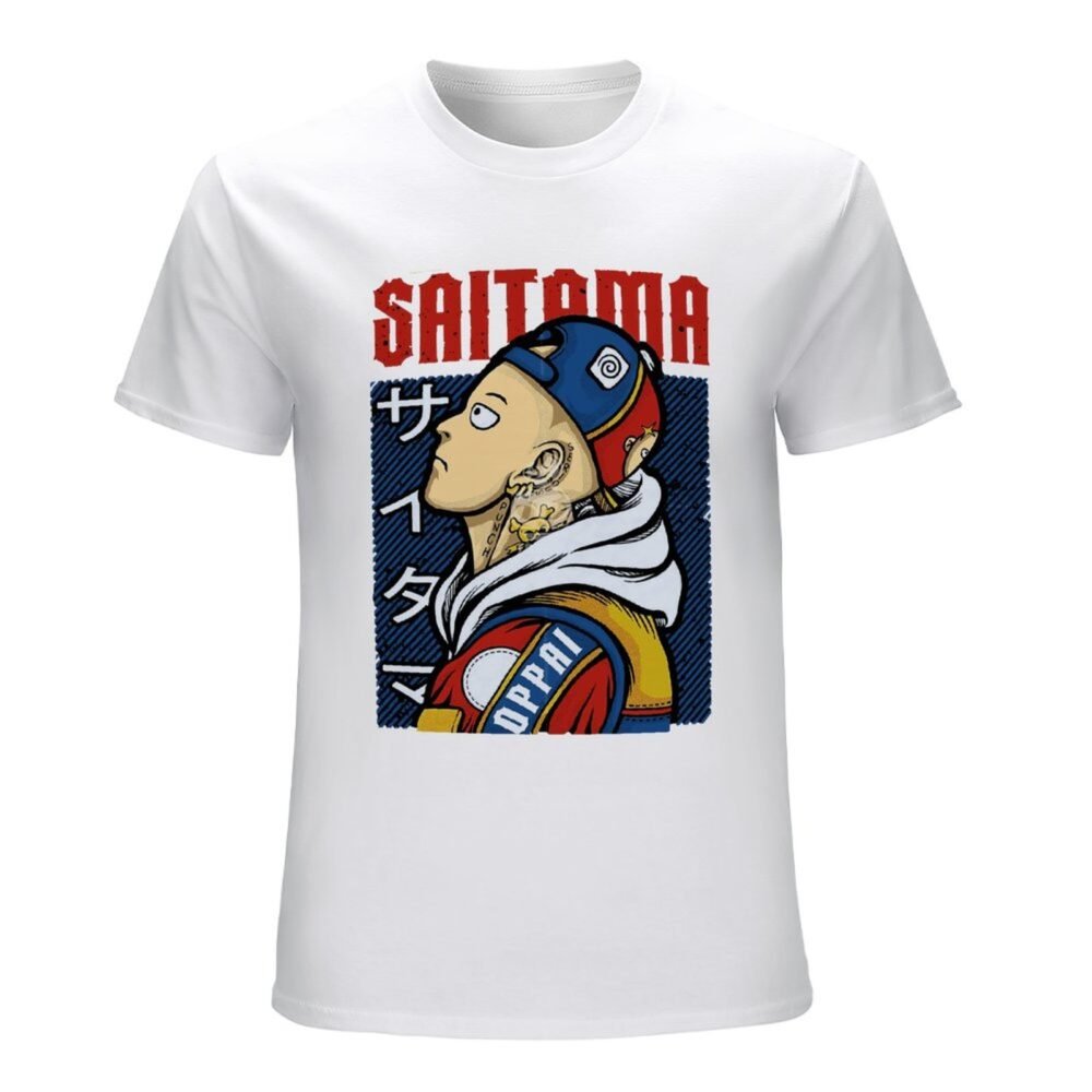 White Oversized Tshirt for Man - Saitama