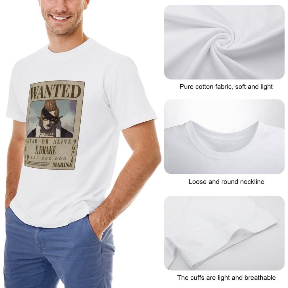 X DRAKE Wanted White Oversized Tshirt One Piece Merch