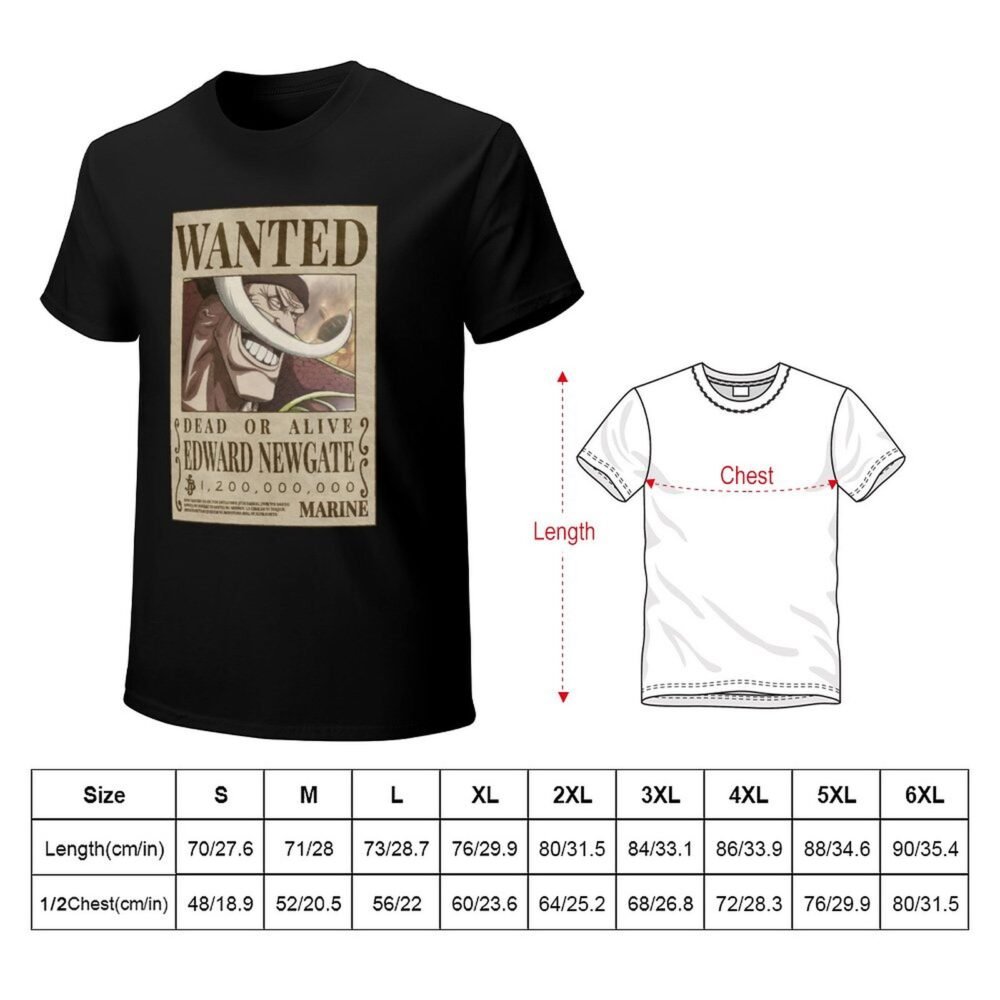 EDWARD NEWGATE Wanted Black Oversized Tshirt One Piece Merch