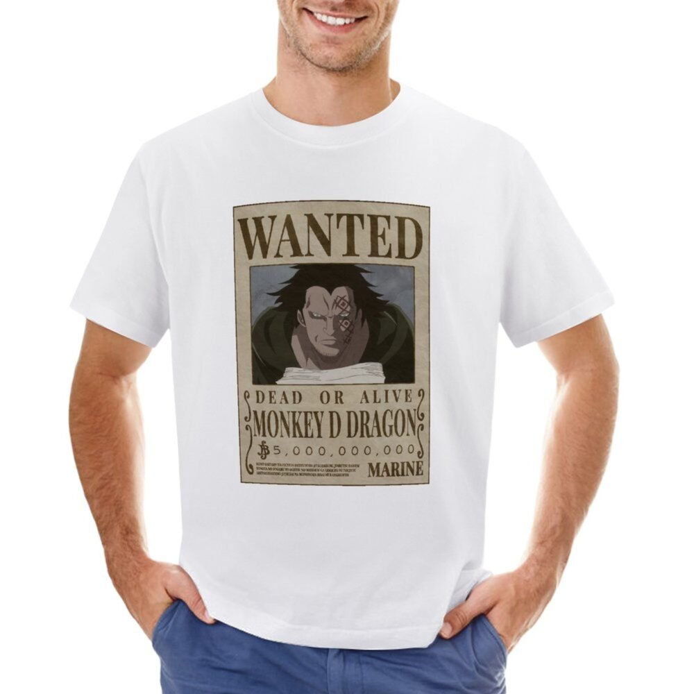 MONKEY D DRAGON Wanted Black Oversized Tshirt One Piece Merch
