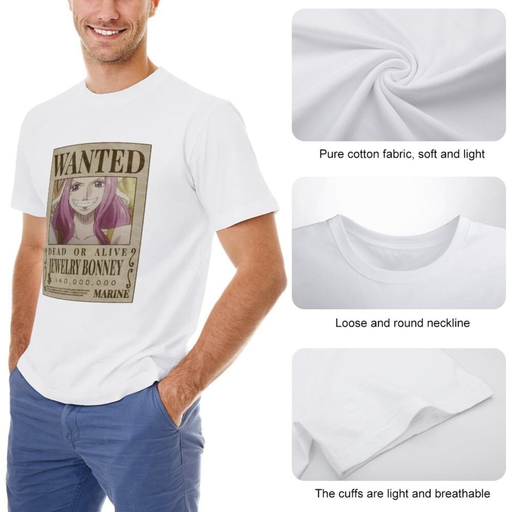 JEWELRY BONNEY Wanted White Oversized Tshirt One Piece Merch