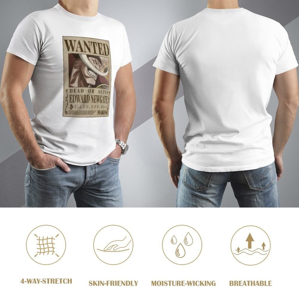 EDWARD NEWGATE Wanted White Oversized Tshirt One Piece Merch