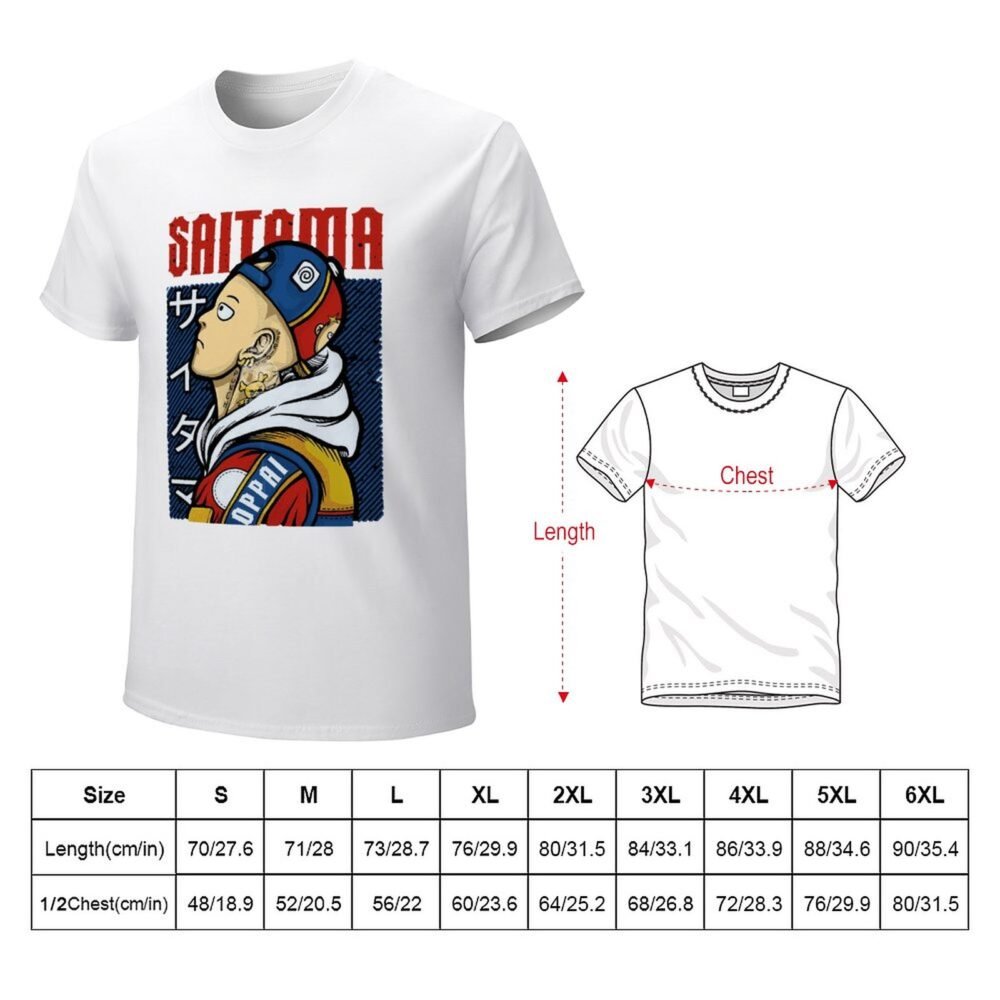 White Oversized Tshirt for Man - Saitama