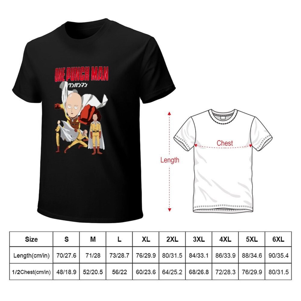 One-Punch Man Anime Black Oversized Printed Tshirt